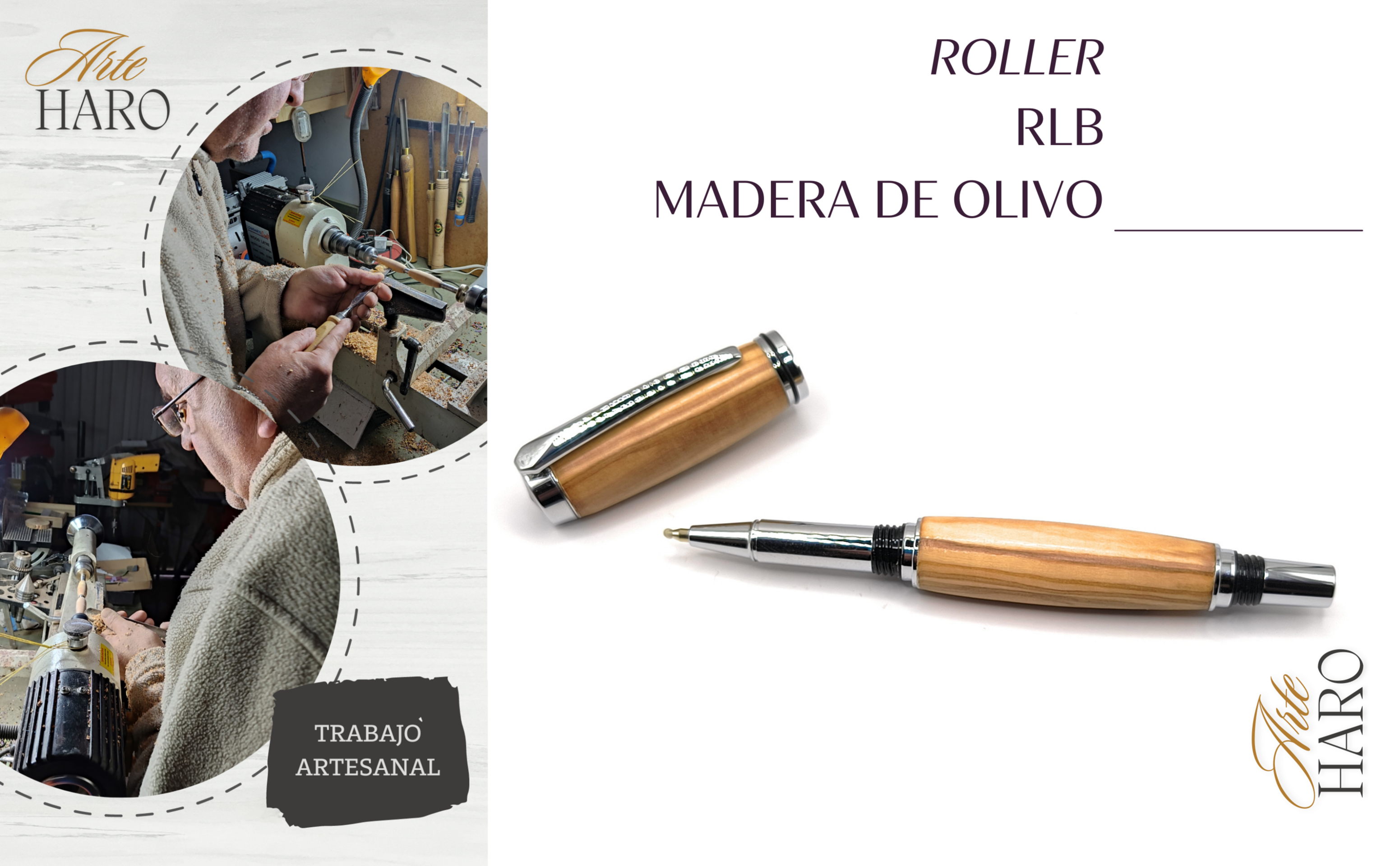Roller RALBAN en madera de Olivo - 3