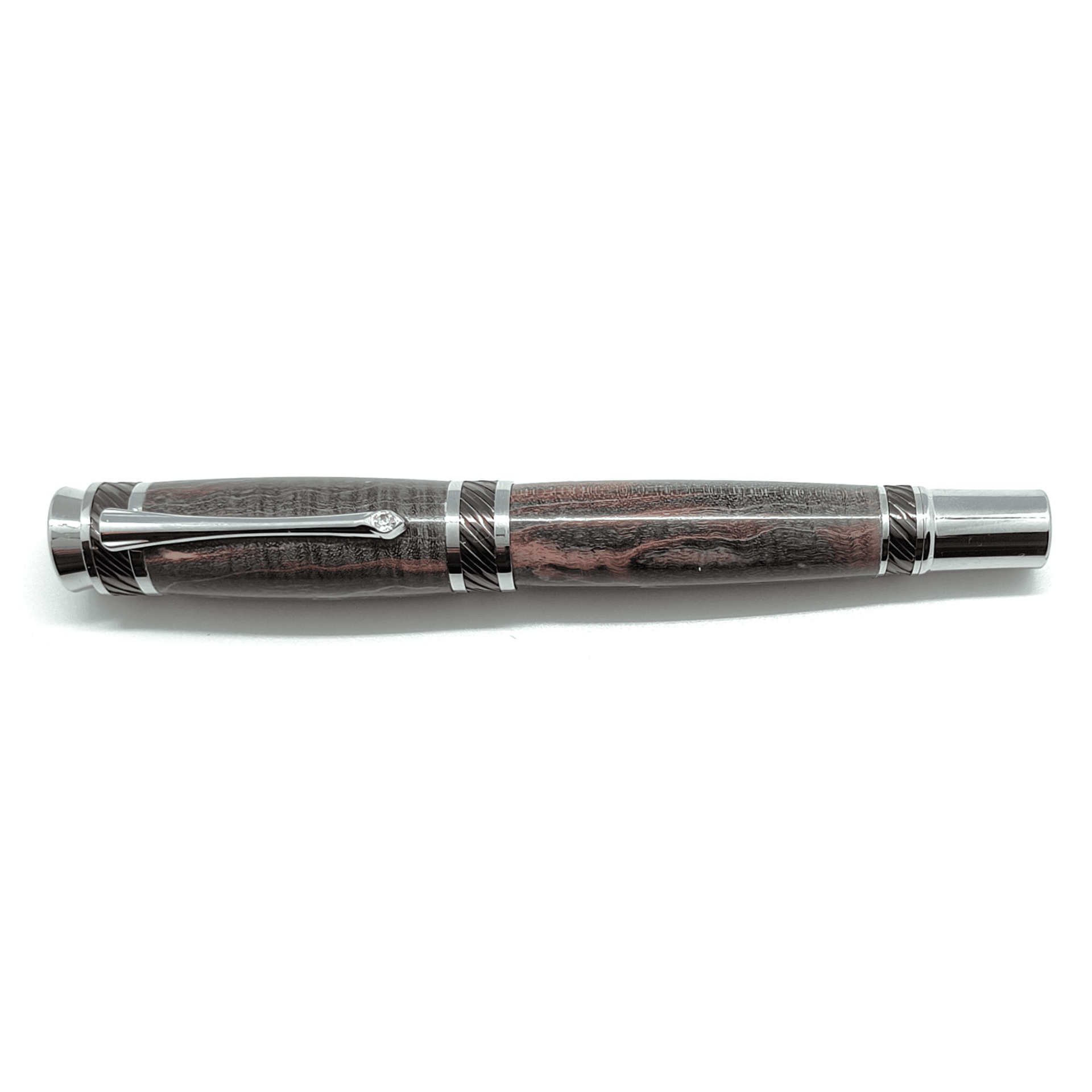 Pluma Estilográfica Titanium en madera de Abedul con cristal tallado - 2