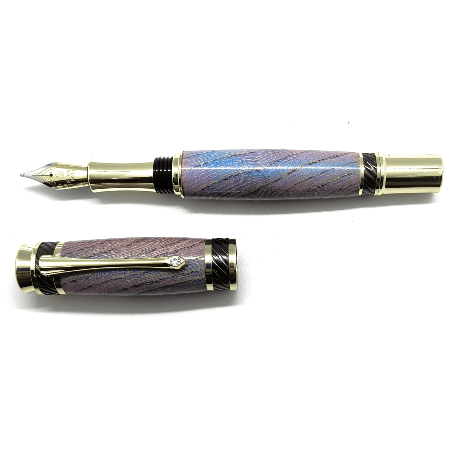 Pluma Estilográfica Titanium en madera de Abedul con cristal tallado - 2