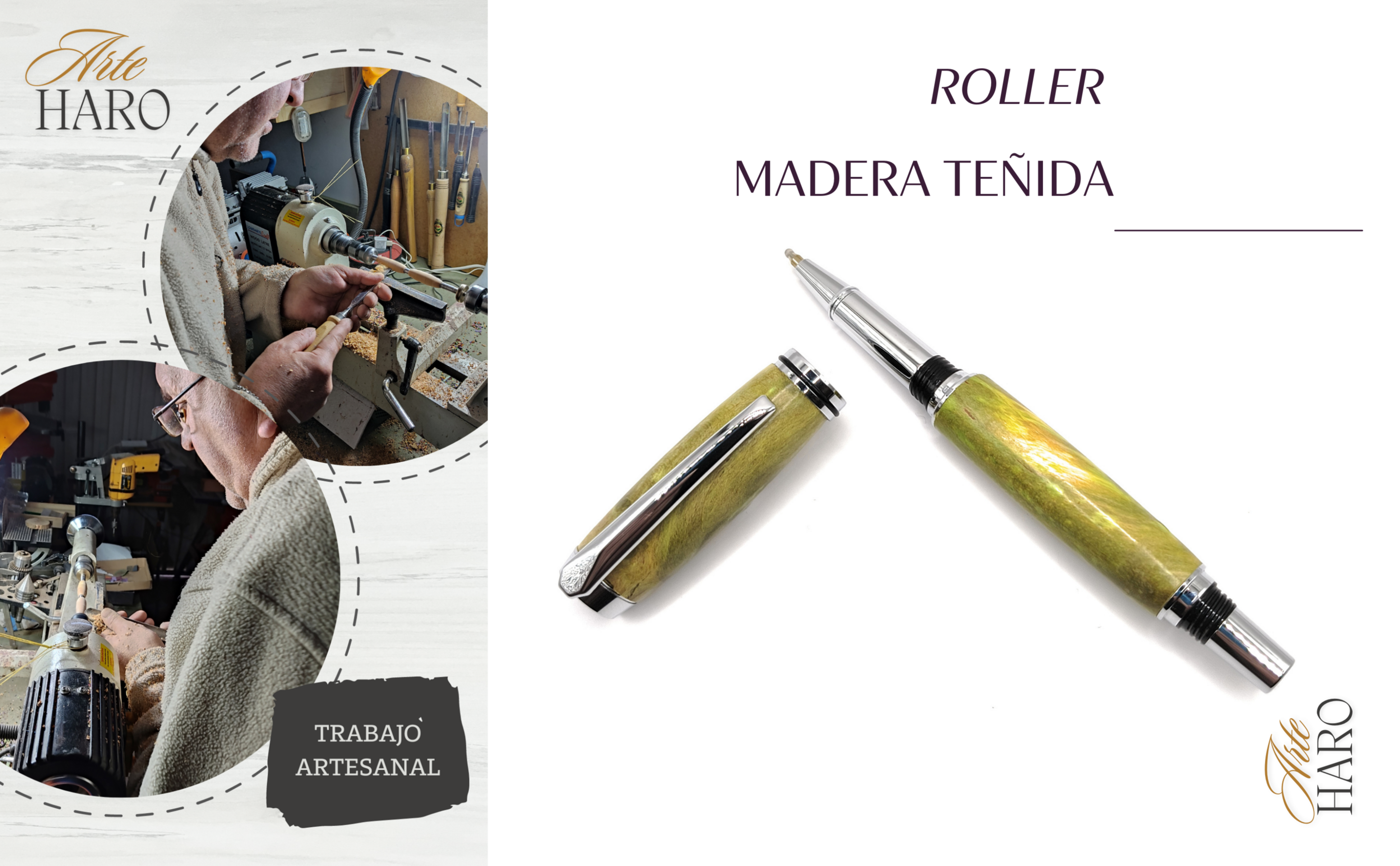 Roller Ralban en madera de Abedul teñido - 3