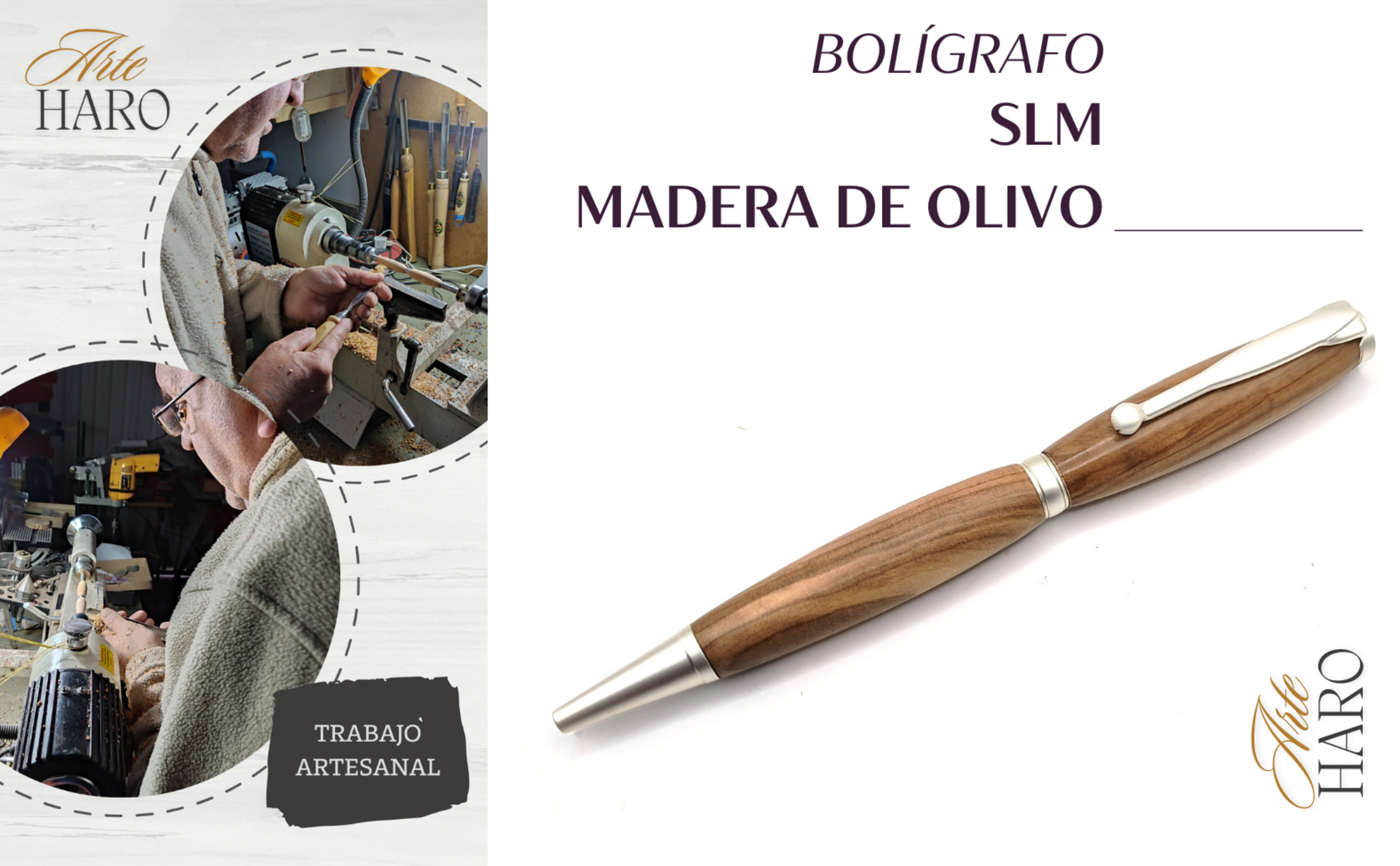 Bolígrafo SLM en madera de Olivo - 3
