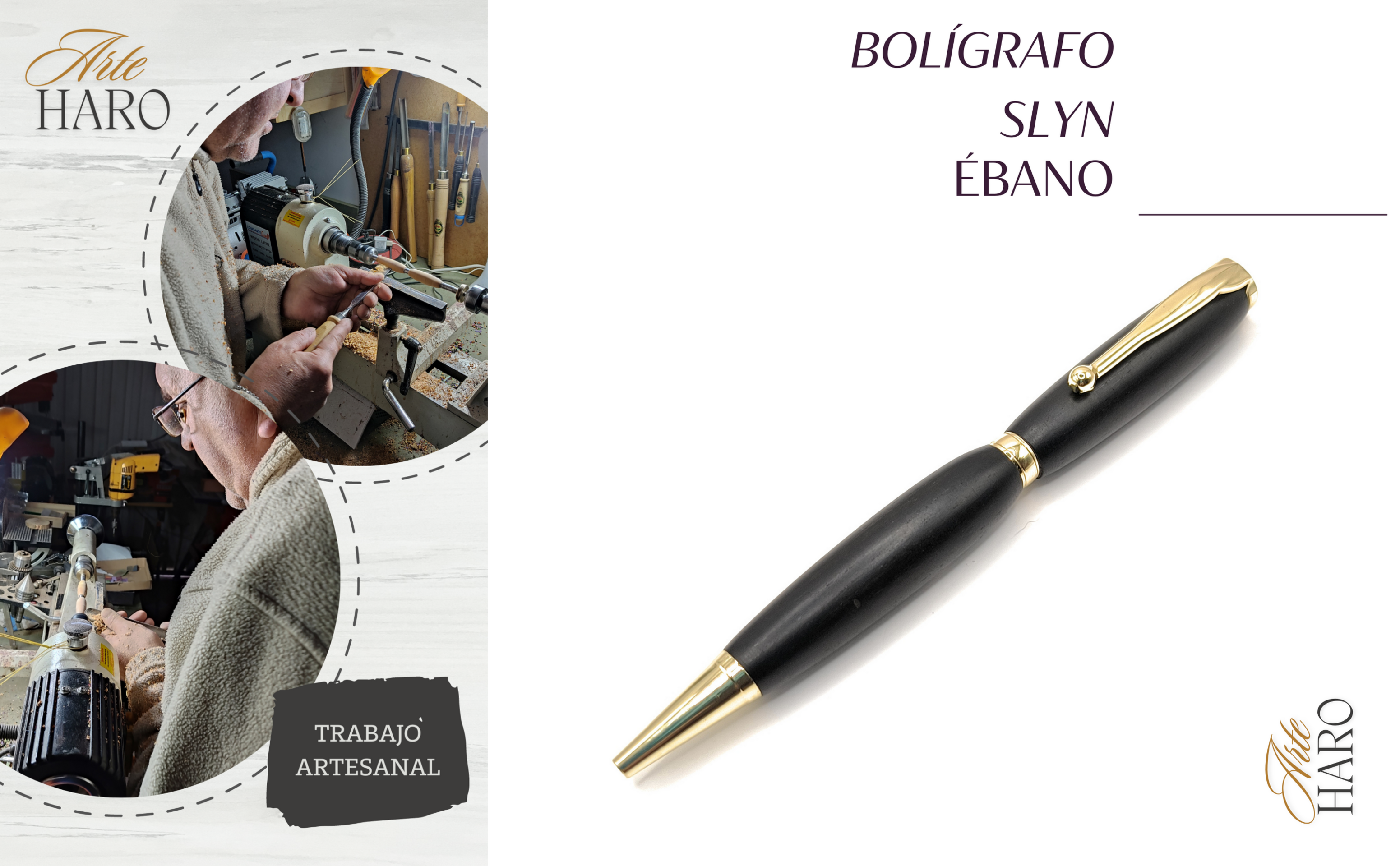 Bolígrafo en madera de auténtico ébano - 3